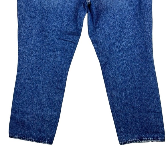 GOOD AMERICAN GOOD VINTAGE RIPPED RIGID COTTON ANKLE STRAIGHT LEG JEANS - Picture 8 of 14